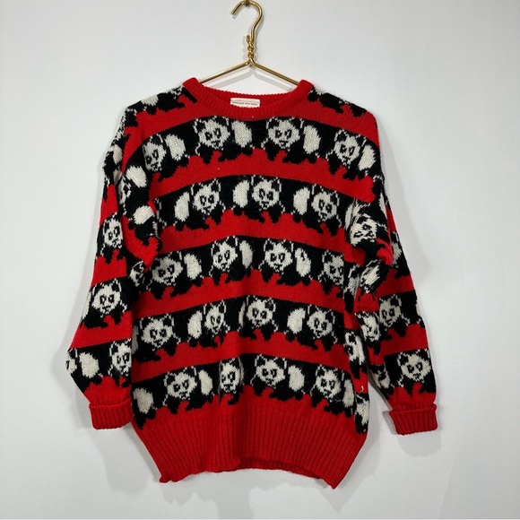 Knit Pics Vintage Wool panda sweater - Picture 1 of 5